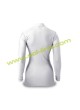 Womens Mock Neck Long Sleeve White Compression Shirts